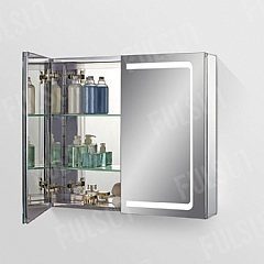ALI8070  Aluminum Mirror Cabinet，Double Door with LED light