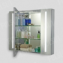 ALI9580  Aluminum Mirror Cabinet，Double Door with LED light