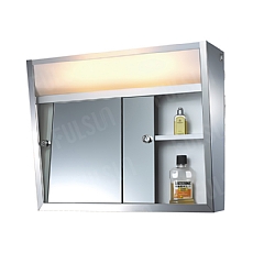 TOP-Lighted Sliding Mirror Cabinet