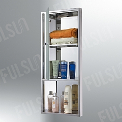 Stainless steel cabinet with thick toughened glass door