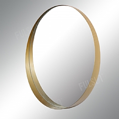 Golden Metal Framed Mirror,Round