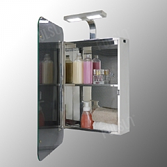 Stainless steel mirrored Cabinet with LED Decorative Lighting bar